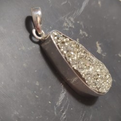 Pyrite - Pendentif monté en argent 3 - 3e chakra de Catalogue pierres et cristaux
