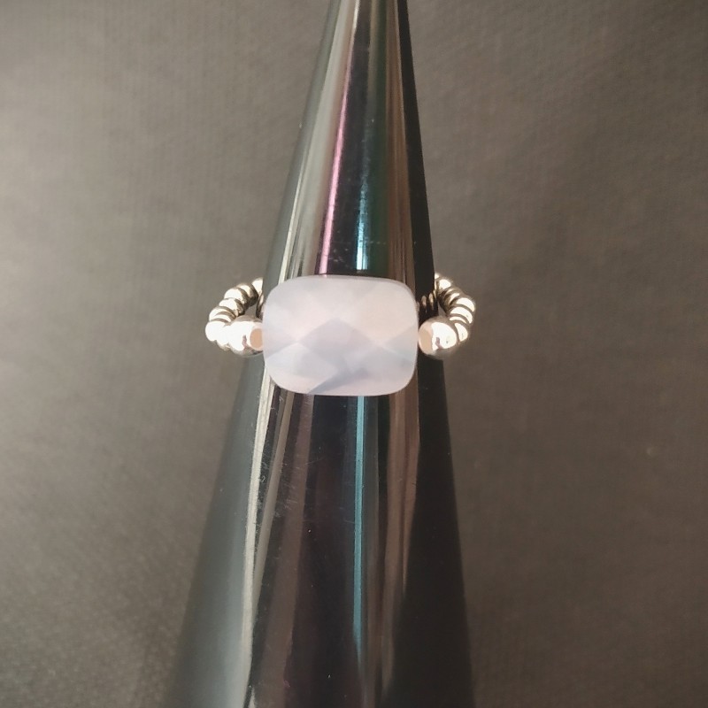 Calcédoine bleue - Bague elastique - 5ème chakra de Catalogue pierres et cristaux