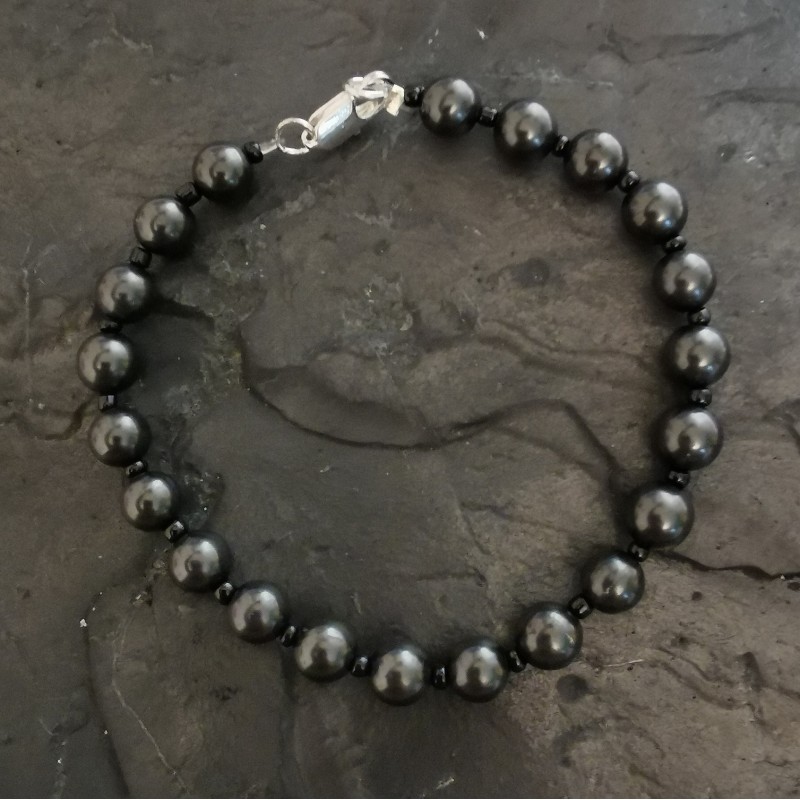 Shungite - Bracelet pour enfants à fermoir perles 8mm de Catalogue Shungite