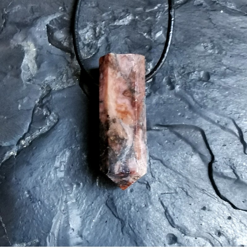 Rhodonite - Pendentif percé pièce unique 1 de Catalogue pierres et cristaux