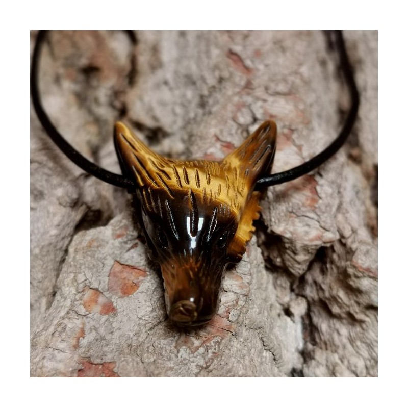 pendentif œil de tigre - 3e chakra