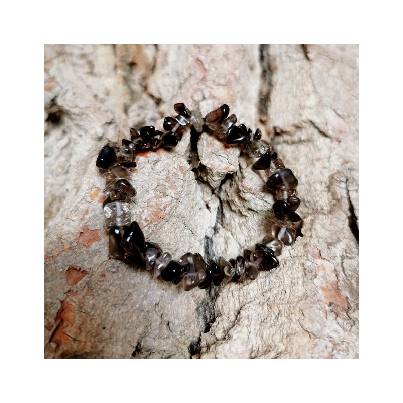 Quartz fumé - Bracelet baroque - 1er chakra de Catalogue pierres et cristaux