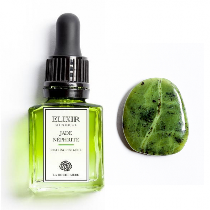 Jade nephrite - élixir minéral Bio 15ml - chakra pistache