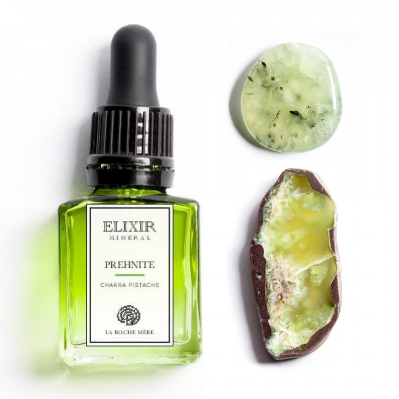Prehnite - élixir minéral Bio 15ml - chakra pistache