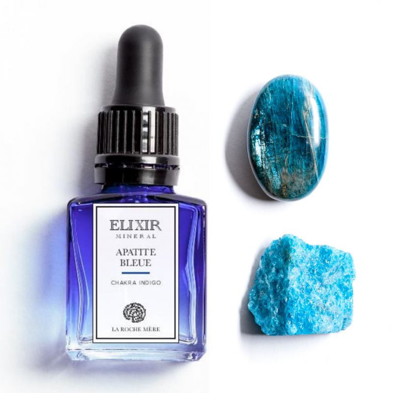 Apatite bleue - élixir minérale Bio 15ml - chakra indigo