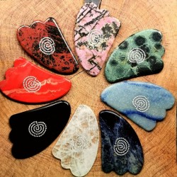 Cristal de Roche - Gua Sha de Pierres du 6ème chakra