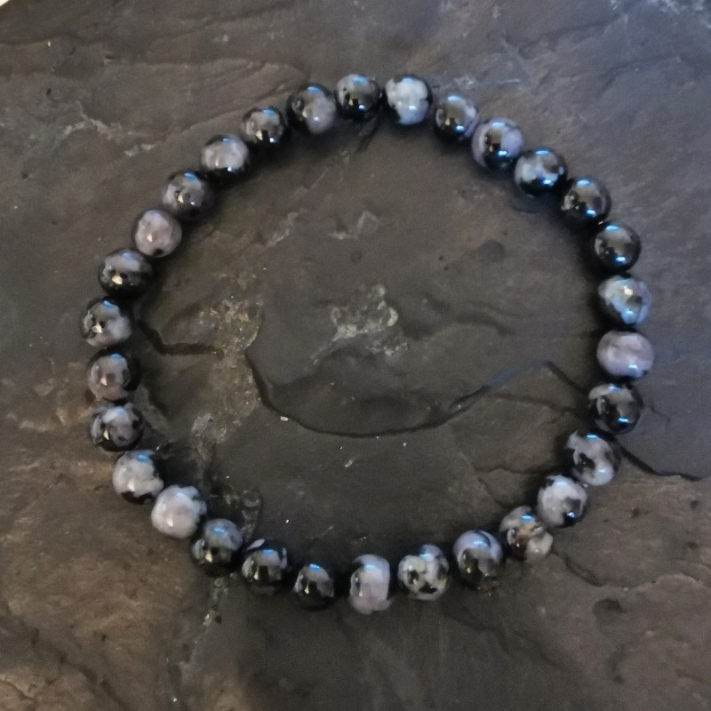Gabbro indigo - bracelet perles 6mm - multichakra de Catalogue pierres et cristaux
