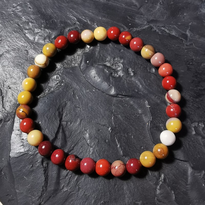 Mokaïte - Bracelet perles 6mm - 2e chakra de Bracelets