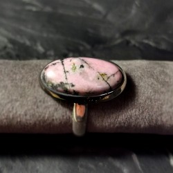 Rhodonite - bague réglable en argent de Catalogue pierres et cristaux
