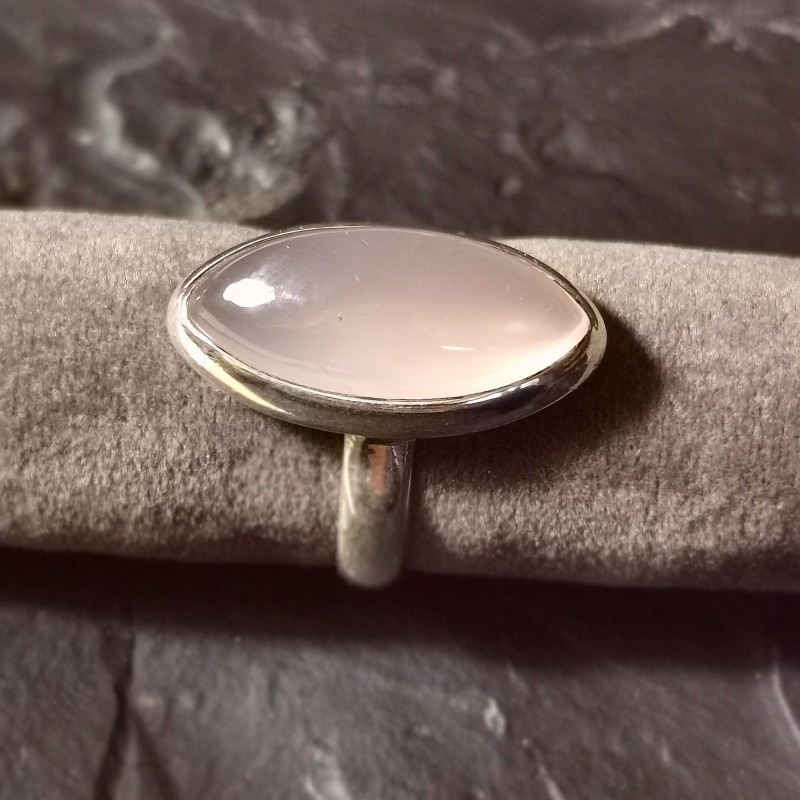 Quartz rose - Bague réglable en argent 2 - 4ème chakra de Catalogue pierres et cristaux