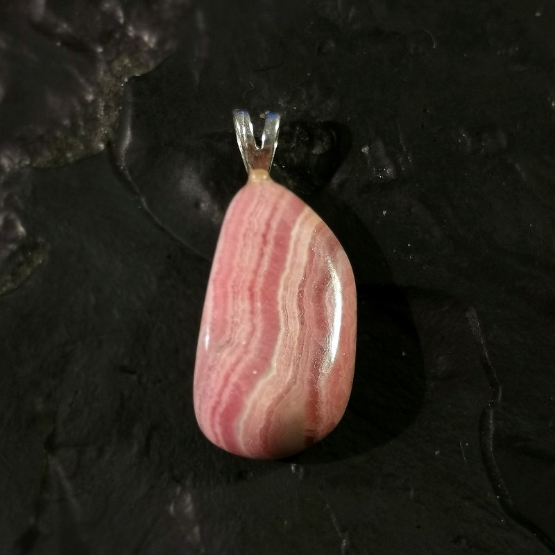 Rhodochrosite - pendentif monté en argent - 3 de Catalogue pierres et cristaux
