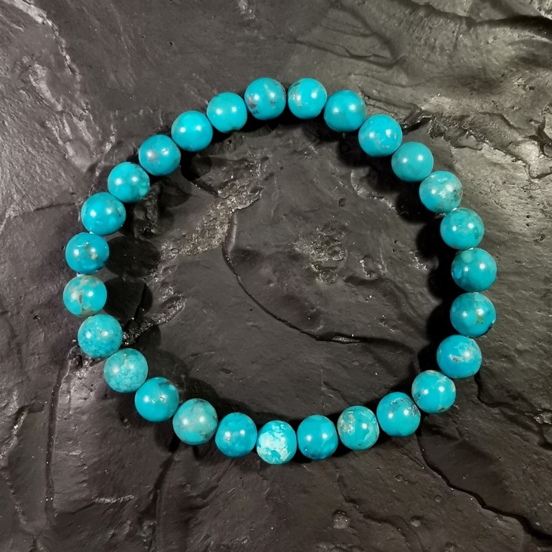 Turquoise - Bracelet perles 6mm - chakra turquoise de Catalogue pierres et cristaux