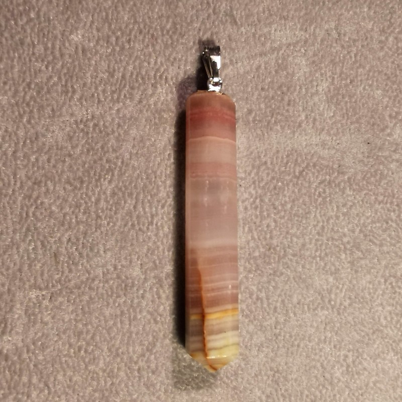 Calcite rose - pendentif pièce unique 2 - 4ème chakra de Catalogue pierres et cristaux