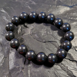 Shungite - Bracelet perles 12mm de Catalogue Shungite