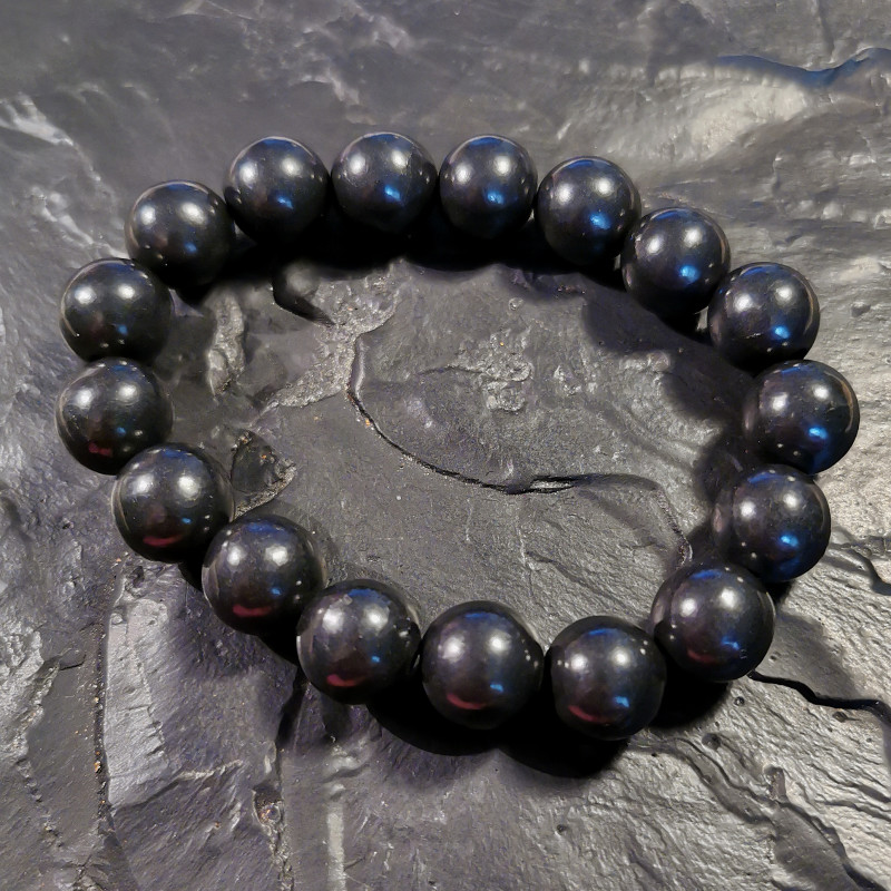 Shungite - Bracelet perles 12mm de Catalogue Shungite
