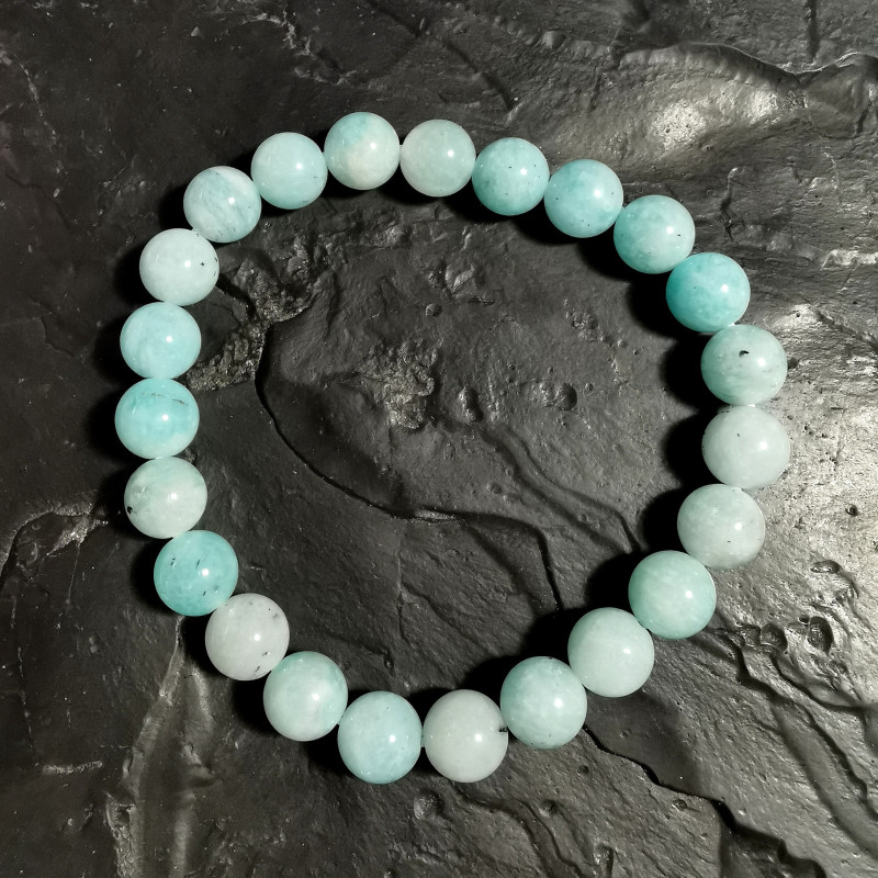 Amazonite - Bracelet perles 8mm - chakra turquoise de Bracelets