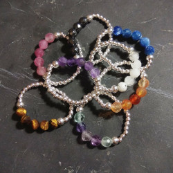 Tourmaline multicolore - Bague elastique - 4e chakra de Catalogue pierres et cristaux