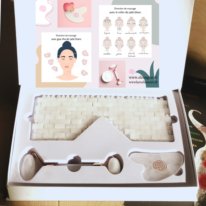 Coffret jade blanc - massages détente