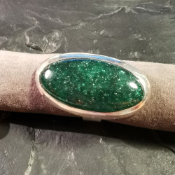 Fuchsite - Bague réglable en argent - 4ème chakra de Catalogue pierres et cristaux