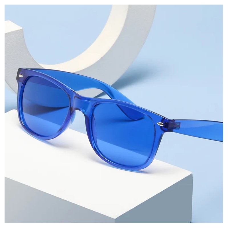 Lunettes Chromothérapie - bleu cyan - modèle 1