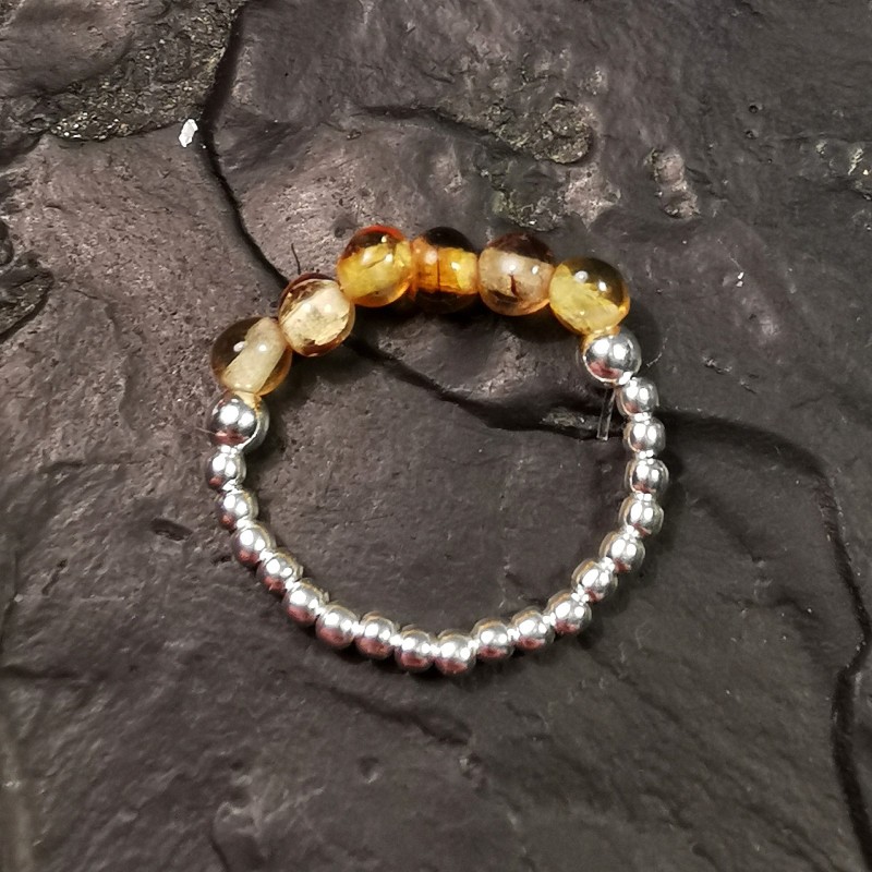Ambre du Mexique - Bague elastique