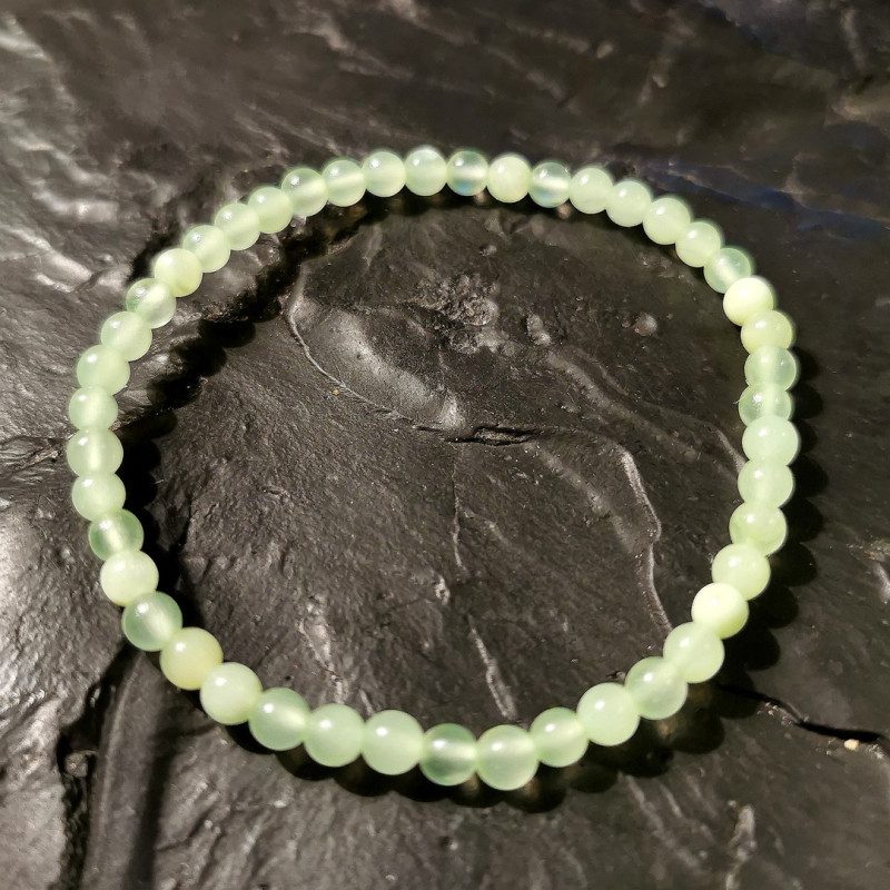 Calcite verte - bracelet perles 4mm - chakra pistache de Catalogue pierres et cristaux