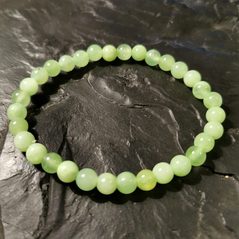 Calcite verte - bracelet perles 6mm - chakra pistache de Catalogue pierres et cristaux