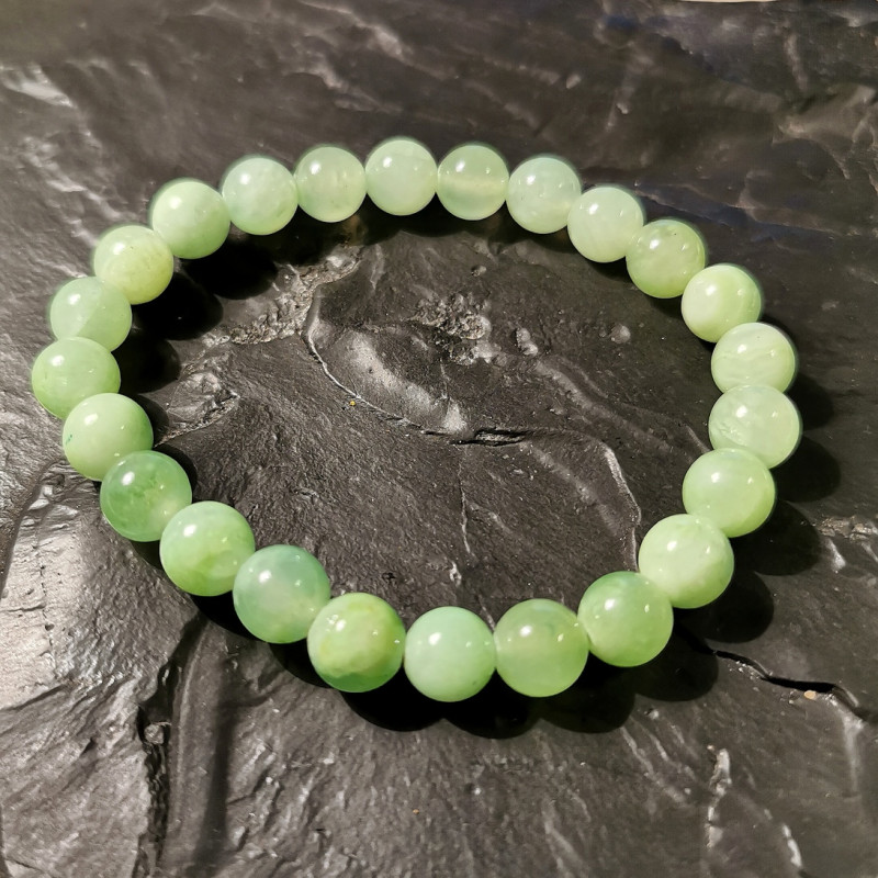 Calcite verte - bracelet perles 8mm - chakra pistache de Catalogue pierres et cristaux