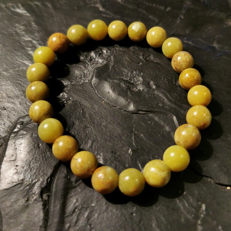 Opale verte - bracelet perles 8mm - chakra pistache de Catalogue pierres et cristaux
