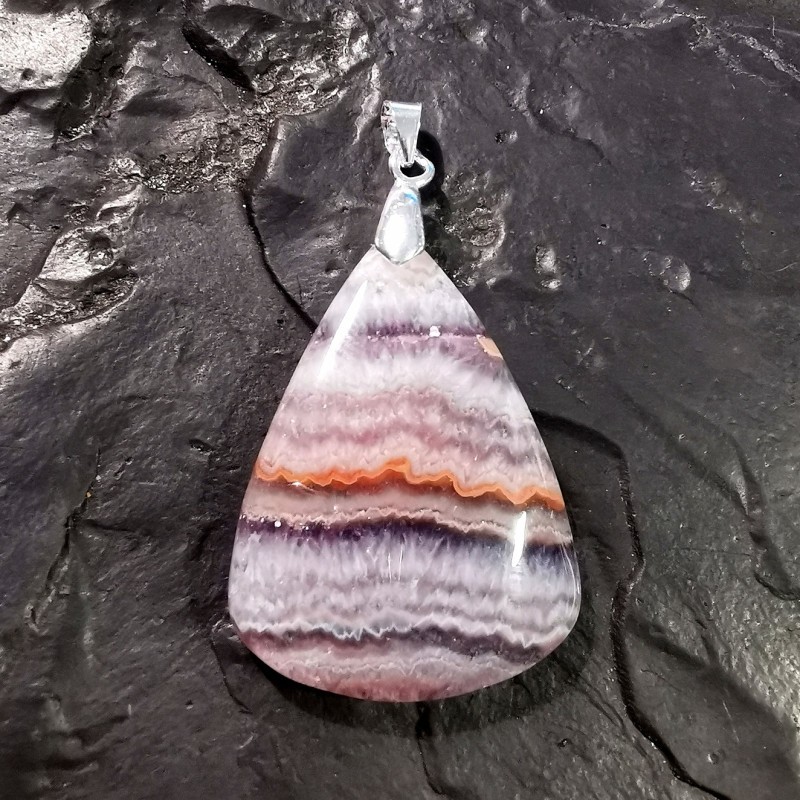 Agate - pendentif pièce unique 2 - 2e chakra
