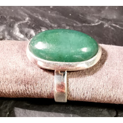 Jade néphrite - bague règlable en argent - chakra pistache de Catalogue pierres et cristaux
