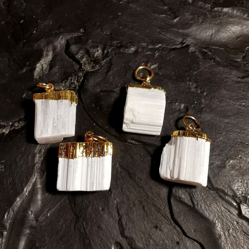 Scolecite - pendentif brut - 6ème chakra
