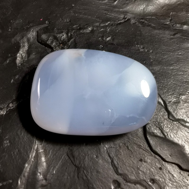 Calcédoine bleue - pièce unique 3 - 5e chakra de Pierres du 5ème chakra