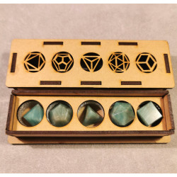 Les 5 solides de Platon en Amazonite de Catalogue pierres et cristaux