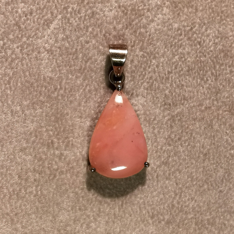 Opale rose - pendentif monté en argent 2 de Catalogue pierres et cristaux