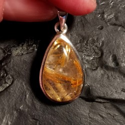 Quartz rutile - pendentif monté en argent 4 - 2e chakra