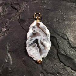 Agate - pendentif druse 2 - 2e chakra