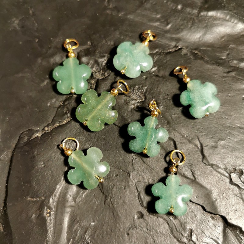 Aventurine - pendentif fleur - 4e chakra de Catalogue pierres et cristaux