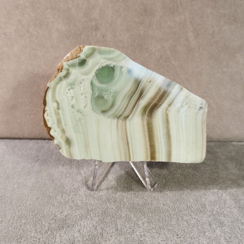 Aragonite verte - tranche pièce unique 1 - chakra pistache