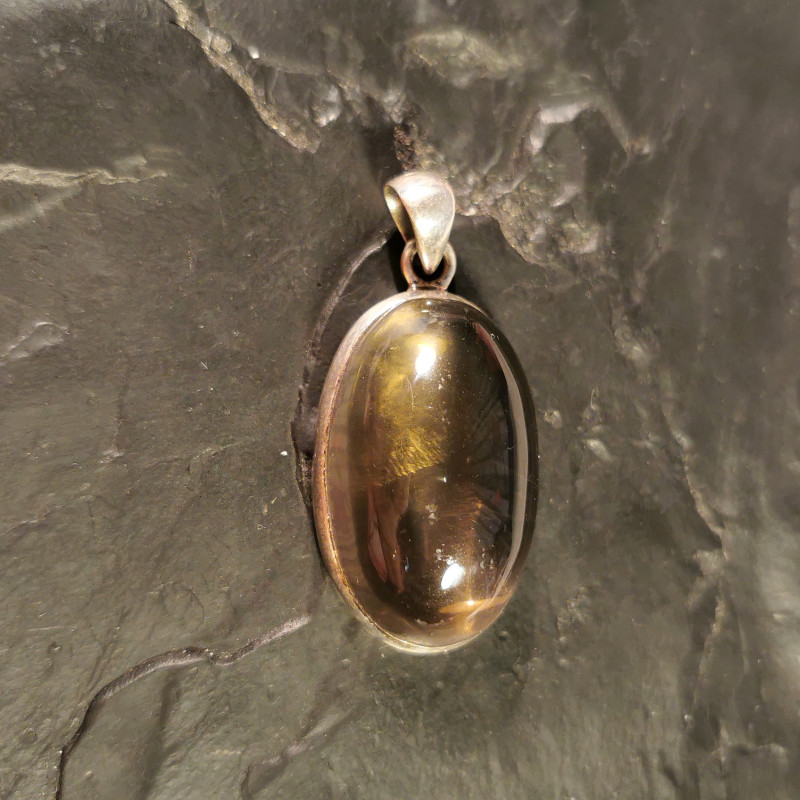 Quartz fumé - pendentif monté en argent 3 - 1er chakra de Catalogue pierres et cristaux