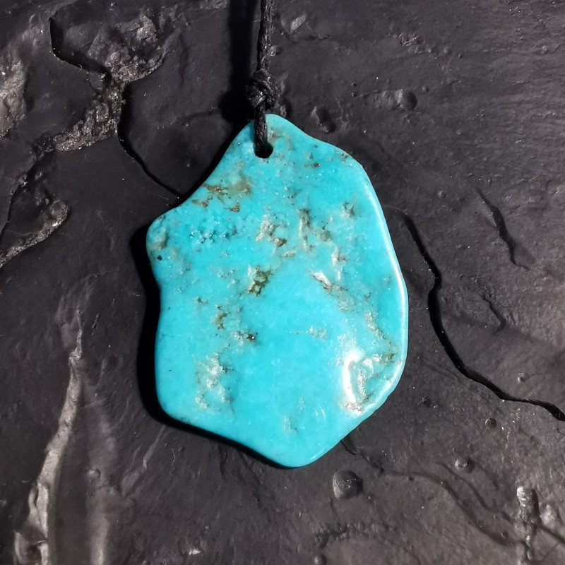 Turquoise - pendentif pièce unique 4 - chakra turquoise de Catalogue pierres et cristaux