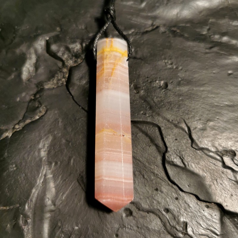 Calcite rose - pendentif pièce unique 1 - 4ème chakra de Catalogue pierres et cristaux