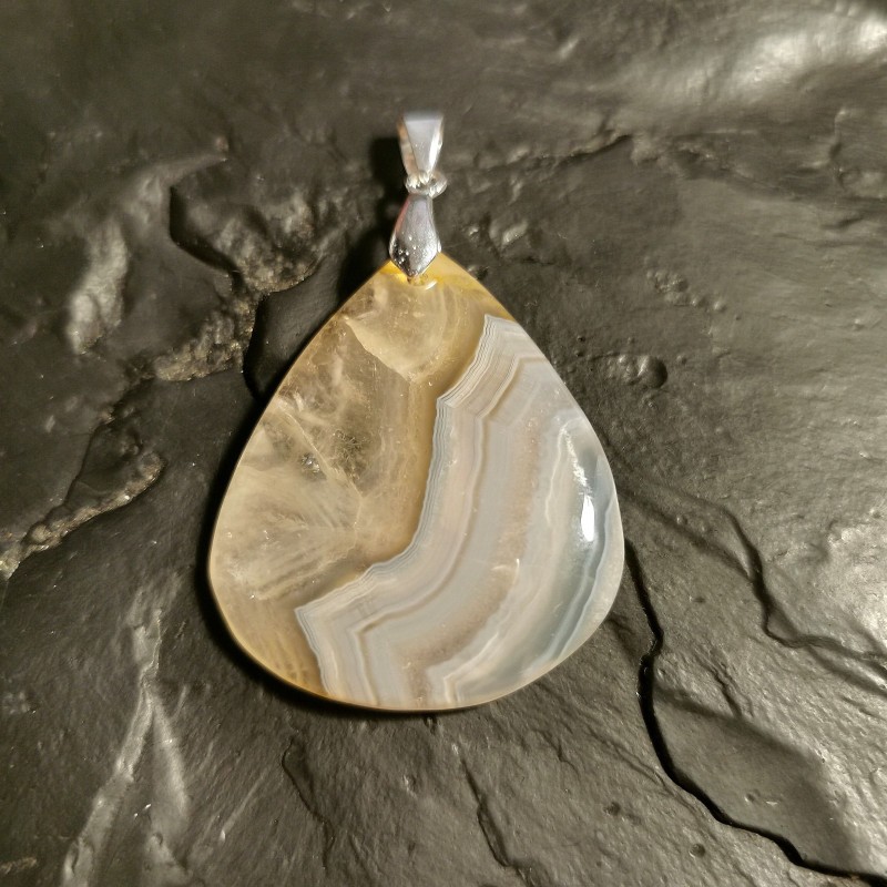 Agate - pendentif pièce unique 5 - 2e chakra