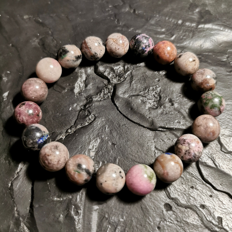 Cobaltocalcite- bracelet perles 10mm - chakra magenta de Catalogue pierres et cristaux