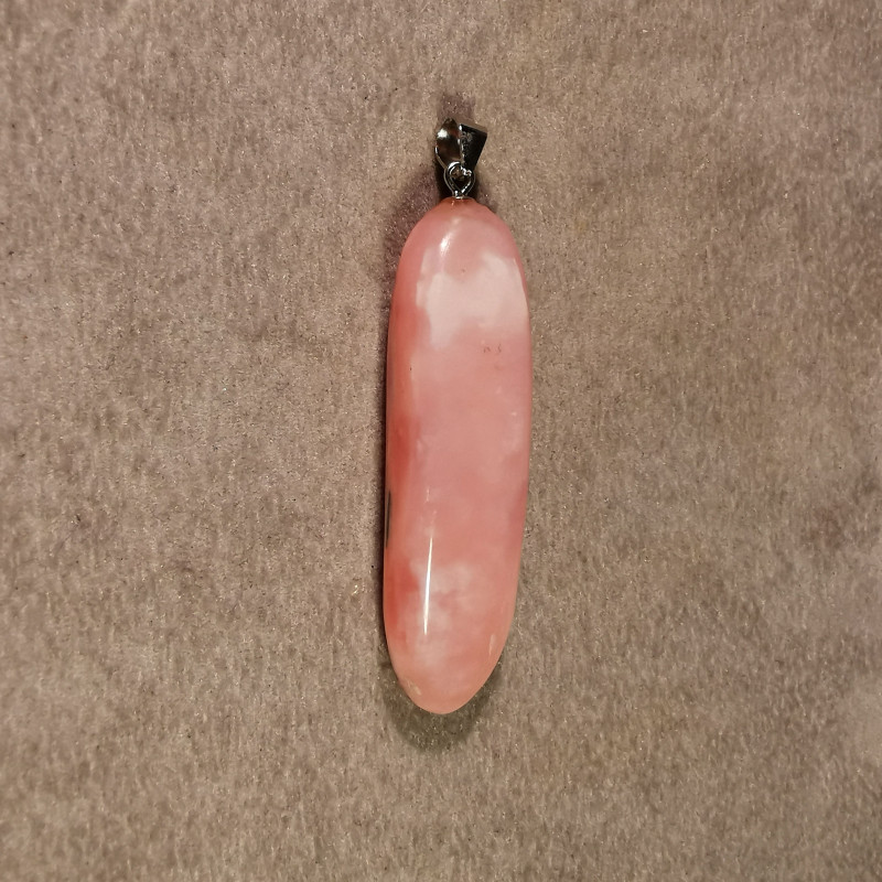 Opale rose - pendentif pièce unique 3 - 4e chakra de Catalogue pierres et cristaux