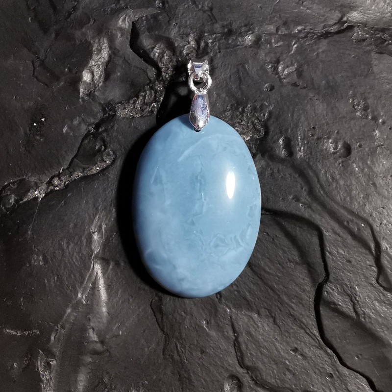 Opale bleue - Pendentif pièce unique 4 - 5ème chakra de Catalogue pierres et cristaux