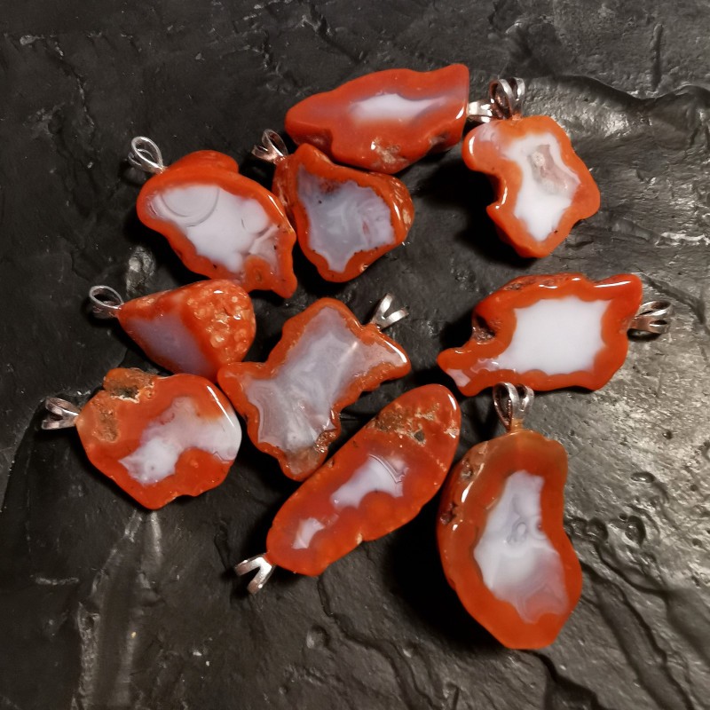 Agate du Maroc- pendentif - 2e chakra de Catalogue pierres et cristaux
