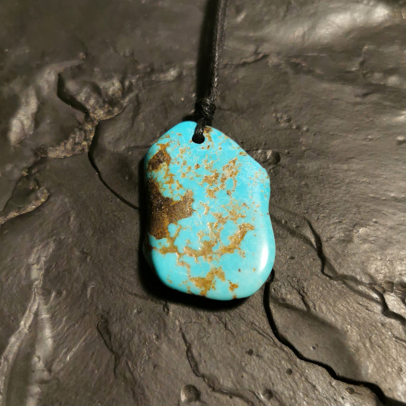 Turquoise - pendentif pièce unique 2 - chakra turquoise de Catalogue pierres et cristaux