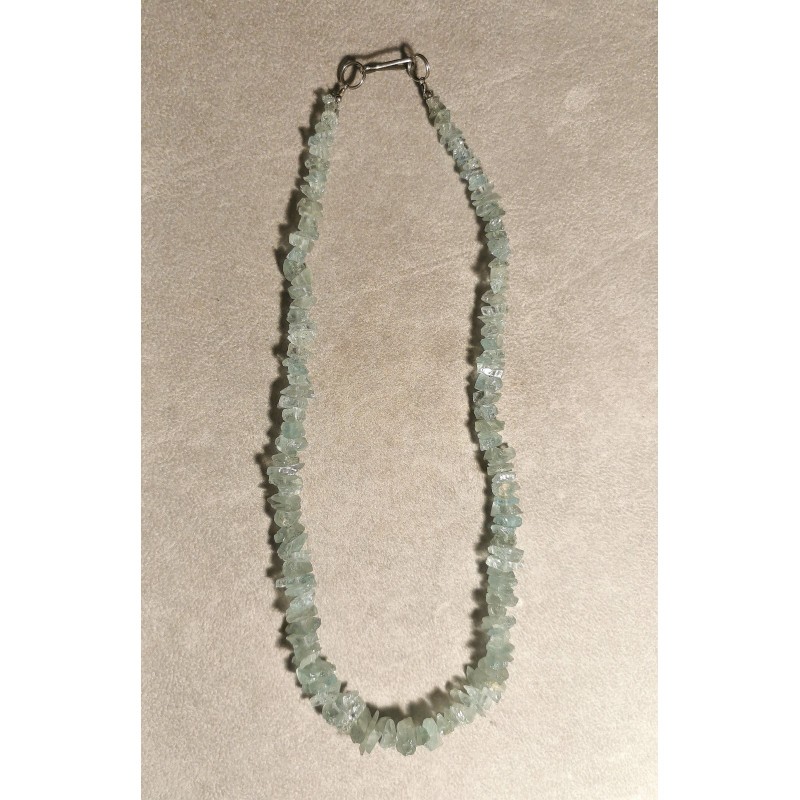Aiguemarine - Collier pièce unique 1 - 5ème chakra de Catalogue pierres et cristaux