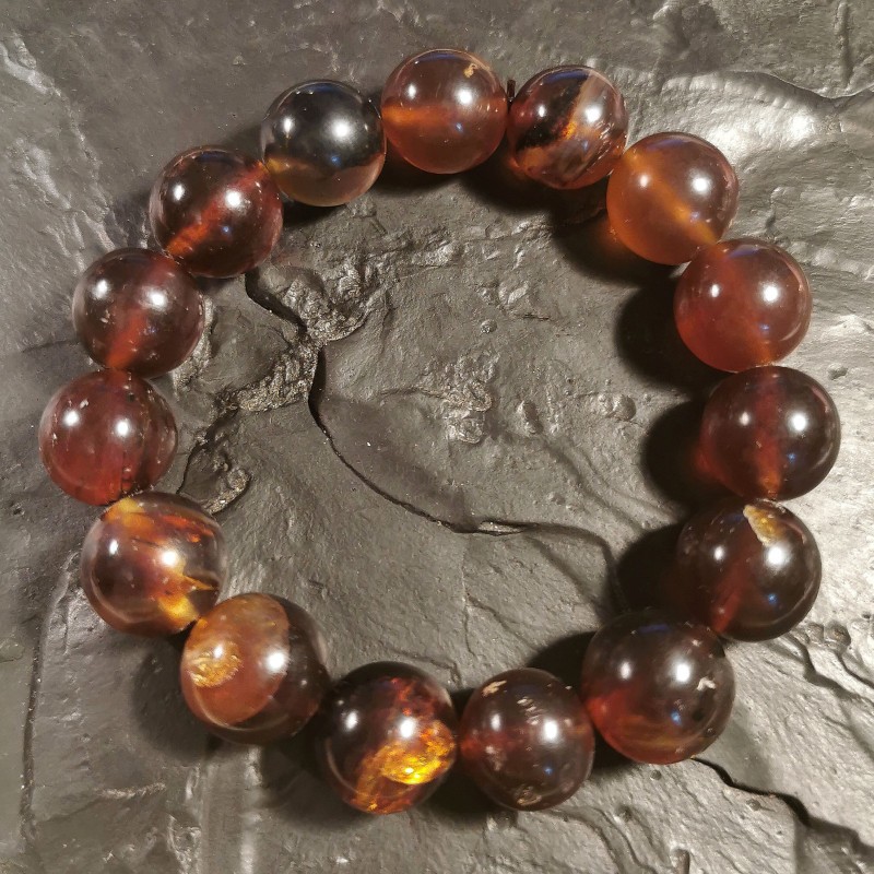 Ambre de Sumatra - bracelet 14mm